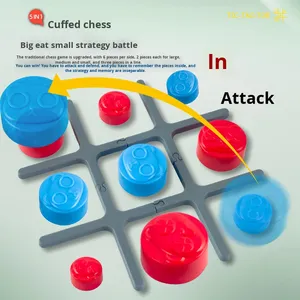 Gioco da Tavolo Multifunzionale in Legno Stile TikTok, Tris Elettronico <span class=keywords><strong>per</strong></span> <span class=keywords><strong>Bambini</strong></span>, Cinque in Fila, Vendita all'Ingrosso - Product Image 4