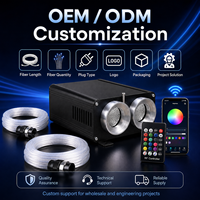 Kit de plafond étoilé à double port avec moteur d'éclairage à fibre optique RGB haute puissance 45W pour éclairage décoratif commercial