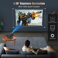 Projecteur K7 le plus vendu en 2025, vente en gros d'usine, système d'exploitation Android 13 natif, mise au point automatique intelligente, BT 1080P, 300 lumens, haut-parleur, projecteur de cinéma