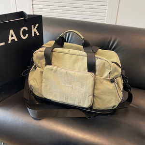 Bolsa de Viaje Multifuncional Ligera, de Gran Capacidad, para Viajes Cortos, Bolsa de Deporte Plegable de un Solo Hombro para Mujer - Product Image 3