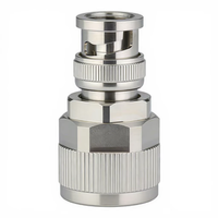 Adaptateur coaxial RF CYXS N/BNC-JJG1 Mâle-Mâle 50Ω DC-18GHz, Contacts plaqués or, Faible VSWR, Acier inoxydable, Type droit
