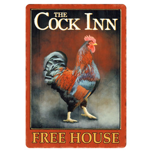 Cock Inn Cá Nhân Cao Cấp Kim Loại Truyền Thống Nhà Quán Bar Dấu Hiệu Kim Loại Tin Dấu Hiệu Mảng Bám Người Đàn Ông Cave Shed Thanh Tường Trang Trí Nội Thất - Product Image 2