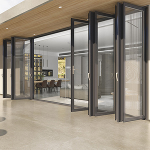 Stores extérieurs pliants en alliage d'aluminium pour villa, design moderne, étanches, à commande électrique, type <span class=keywords><strong>accordéon</strong></span> - Product Image 4