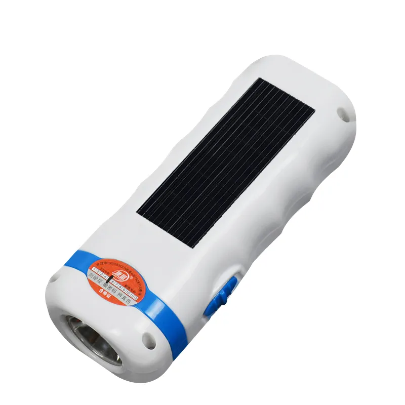 Plastic Household Indoor High Quality Multi Function LED Torch Light Portable Rechargeable Led Flashlight With Solar