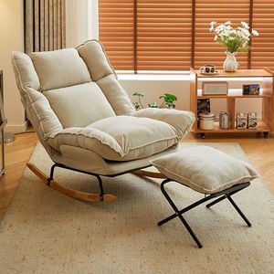 Fauteuils de salon, canapés, fauteuils à bascule, fauteuils relaxants et fauteuils inclinables pour adultes, meubles de chambre à coucher et d'allaitement en métal, style nordique moderne de luxe - Product Image 3