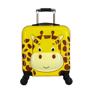Maleta de viaje de dibujos animados con impresión personalizada, ruedas giratorias, equipaje duro para niños, carrito de hierro y aluminio ABS, equipaje pequeño de mano - Product Image 1