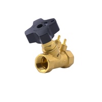 Vanne de régulation de débit d'eau filetée en laiton Gaotong SP15F-16T, 1/2 po-2 po, double réglage manuel, joint en PTFE