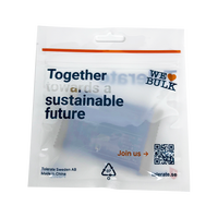 Gravure Printed Eco-Friendly Transparent Frosted PE Plastic Moisture Proof Three Side Seal Mylar Zipper Top Food Packaging Bags