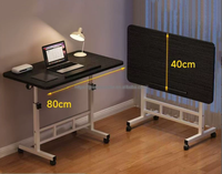 Table d'appoint relevable Gracecoaster moderne blanche avec roulettes, hauteur réglable, en MDF robuste, table de chevet rotative à 360°, pliable pour lit