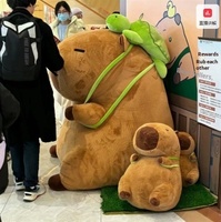 Sac à dos Capybara en fourrure de lapin, surdimensionné, en peluche, Capybara Uglious, poupée créative, rembourrage en coton PP, 100-150 cm