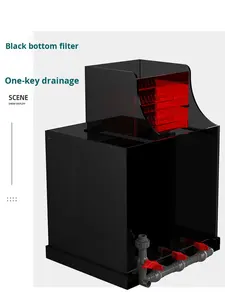 Ultra-smalle overloop vierkante glazen <span class=keywords><strong>aquarium</strong></span> 125 liter zoetwatertank woonkamer milieuvriendelijk <span class=keywords><strong>aquarium</strong></span> zonder waterwisseling aquariumplanten - Product Image 5