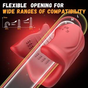 二合一应用控制9模式嘴唇包裹大嘴阴茎训练振动器自动男性手淫男性口交玩具 - Product Image 4