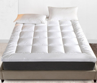 Protège-matelas et surmatelas confort hôtelier antidérapant en tricot pour lit et chambre d'hôtes, protection anti-acariens pour dortoir et usage domestique