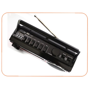 Vintage Red Black Style Multi Function Music <b>Player</b> With Tape Deck BT Receiver USB Slot FM Tuner For Elderly Nostalgia Decor - Product Image 2