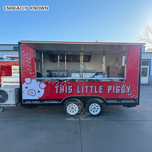 OEM Mobile Store Truck <b>Caravan</b> Coffee Ice Trolley Cart Roasted Chicken Food Trailer With Grill - Product Image 1