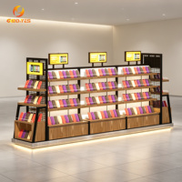 Rak Display Charger HP Modern Ramah Lingkungan, Gabungan Panjang, Showcase HP dengan Kotak LED untuk Mall Elektronik