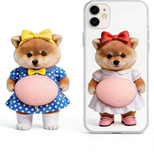 Caja de Juguetes Anti Estrés 3D de TPR Reutilizable Personalizada para Perros Shiba Inu Gorditos con Pegatinas para Parachoques de Coche ZIMO D109-3 Edades 14+ - Product Image 3