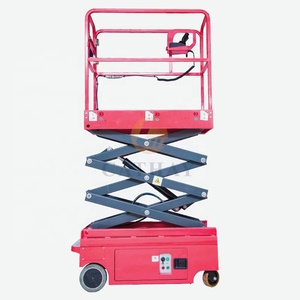 Mini Plataforma Elevadora de Tijera Eléctrica Autopropulsada en <span class=keywords><strong>Alquiler</strong></span>, Mini Plataforma de Trabajo Aérea, Elevador de Tijera Pequeño - Product Image 5