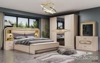 Ensembles de chambre à coucher, lit double king size, ensemble de meubles de chambre à coucher en bois, ensemble complet moderne de luxe en bois