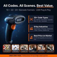 Lecteur de codes-barres 1D 2D QR UMG-HS20 durable, USB Plug and Play, IP42, pour les petites entreprises et les magasins de détail