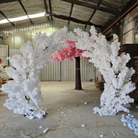 Arche artificielle de fleurs roses et blanches, arbre de cerisier pour la décoration de la maison et des mariages