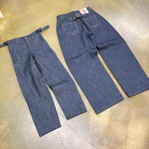 Custom 15 oz Raw cimosa Jeans gamba larga stile di moda di alta qualità stile fidanzato per decorazione di cristallo invernale solido - Product Image 6