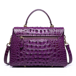 New Genuine Crocodile-Embossed <strong>Leather</strong> Handbag Premium Top Grain Cowhide Women's Shoulder Bag, Fashion Crossbody Purse - Product Image 6