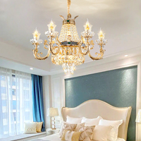 Lustre suspendu européen de luxe en cristal LED, lampe moderne pour la maison, le salon, la salle à manger, la chambre à coucher, décoration