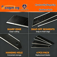 Lames de couteau utilitaire en acier à haute teneur en carbone Dongming RUNXIN SK5, noires, 18 mm, 0,4 mm, lames de rechange tranchantes, 10 pièces/boîte, OEM ODM