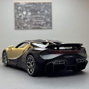 Coches de Juguete de Metal Fundido a Presión, Escala 1:32, Bugatti con Sonido y Luz, Puertas Abatibles, Superdeportivo, Decoración, Modelo de Juguete - Product Image 6