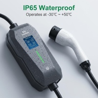 Chargeur de voiture électrique portable AC, norme européenne TYPE2, monophasé, 7KW, courant réglable 32A, prise CE bleue