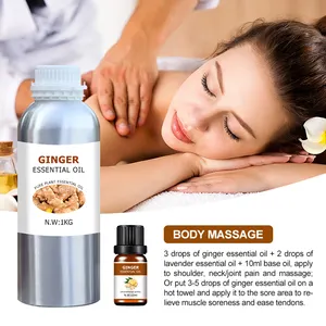 Selling 100% Natural And Customizable Bulk Ginger Oil High Quality Ginger Essential Oil For Massage Fat Burning