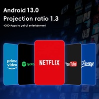 Projecteur Vidéo Portable Mini A10 à Courte Portée, Meilleure Vente, Prise en Charge 4K, Android, WiFi 6 Sans Fil, pour Cinéma Maison et Enfants