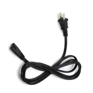 CH-0034Us gauge two plug bare wire tail power cord US gauge two plug polar power cord two core American power cord peeling tin