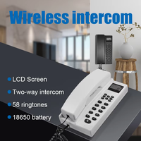 VIDEW Téléphone Interphone Sans Fil 433 MHz, Anti-Interférence, Portée Extensible pour Entrepôt, Bureau, Usage Domestique
