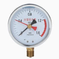 Manomètre à double aiguille avec mémoire pour enregistrement de pression de pointe en essais de sablage, manomètre anti-vibration