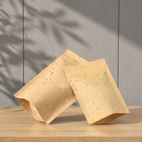 Sacs en papier kraft OEM classiques imprimés, recyclables, avec fermeture éclair, personnalisés, de qualité alimentaire, avec fenêtre, pour emballage alimentaire
