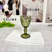Offre Spéciale – Gobelet à Vin Vert Transparent Personnalisable, Luxe Moderne, Durable, Tendance, Sans Plomb, 210-300 ml, Style Campagne