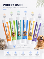 Tubo de aluminio y plástico laminado para suplementos de mascotas, con tapa abatible impresa a medida, embalaje de alta barrera, directo de fábrica.