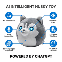 Peluche électrique intelligente ChatGPT AI Husky Cuteyeah, en forme d'étoile, avec LED lumineuse, personnalisable, rembourrée en coton PP, unisexe, en polyester