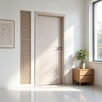Porte intérieure en bois massif composite sans peinture, insonorisée, battante, pour chambres à coucher, pour maisons et projets résidentiels