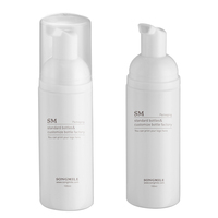150ml 200ml PET Surface Nettoyant Visage Liquide Vide En Plastique Mousse Savon Cosmétique Soins De La Peau Bouteille Noir Blanc Mousse Pompe Bouteille