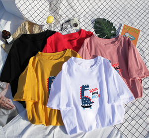 Áo thun nữ chất lượng cao nhiều màu 100% cotton in logo tùy chỉnh, áo thun họa tiết dễ thương, áo thun in hình oversize dành cho nữ - Product Image 4