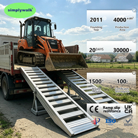 Système de déchargement antidérapant pour tracteur Simplywalk L7m 8t 7mx50cm, rampe robuste, support distributeur, usine certifiée ISO 13485