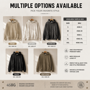 Sweat à capuche surdimensionné pour homme en coton 458G, lourd, délavé, effet vieilli, bords effilochés, style streetwear, fournisseur OEM, vêtement d'extérieur - Product Image 6