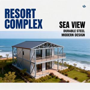 مبنى ذو هيكل فولاذي متين عالي الجودة، مباني تجارية وصناعية مسبقة الصنع من الفولاذ للمنازل الترفيهية - Product Image 4