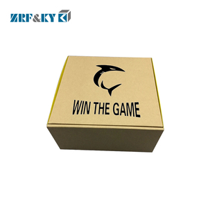 Kemasan produk kartu Game printtimg kustom kotak Mailer kertas bergelombang seruling E Kraft coklat - Product Image 5