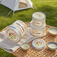 Bocal à crème en aluminium personnalisé nature Boîtes métalliques avec crème pour le visage et étiquette en étain Récipient à baume de suif avec autocollant