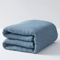 Couverture de gaze solide 100% coton à 6 couches Couvertures de serviette de lit de canapé portable personnalisables