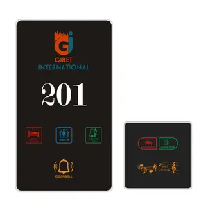 220V Wireless Hotel Guest Room Numbers Do Not Disturb Make The Room Touch Door Bell And Doorplate